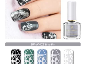 Nail stamping polish -"Time Fly"- Silver