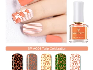 Nail stamping polish -"Tulip Celebration" - Orange