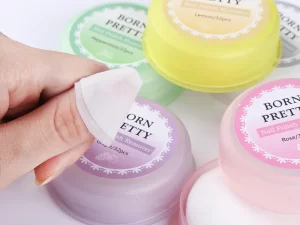 Nail stamping polish remover pads