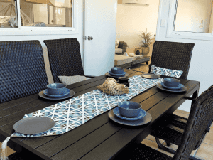 Outdoor Aluminum & Composite wood dining set – The Winston