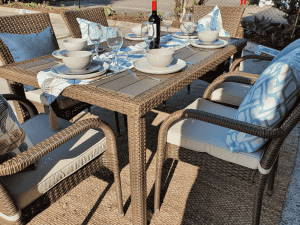 Outdoor PE rattan dining set - The Harvey