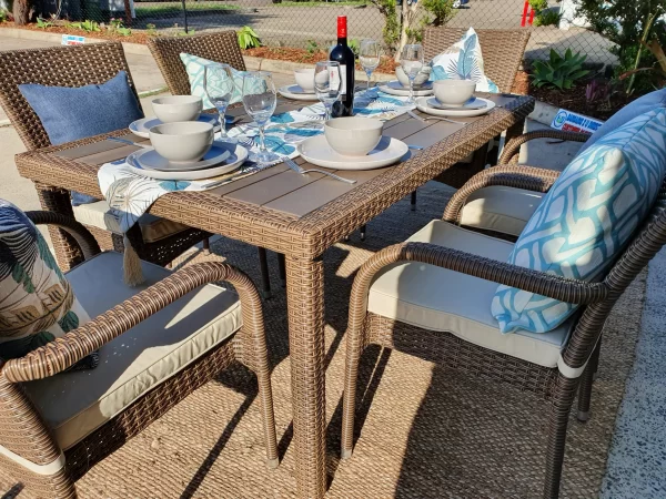 Outdoor PE rattan dining set The Harvey 8