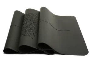 Vegan Leather and Natural tree rubber Yoga mat - Eco-Friendly